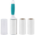 Wunfa Spiral-Cut Adhesive Lint Roller 60 Sheets with Two Refills White Teal - Product view