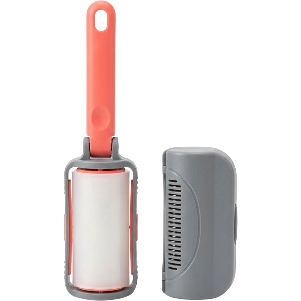 Wunfa Washable Silicone Gel Lint Roller with Travel Case Coral Gray - Product view